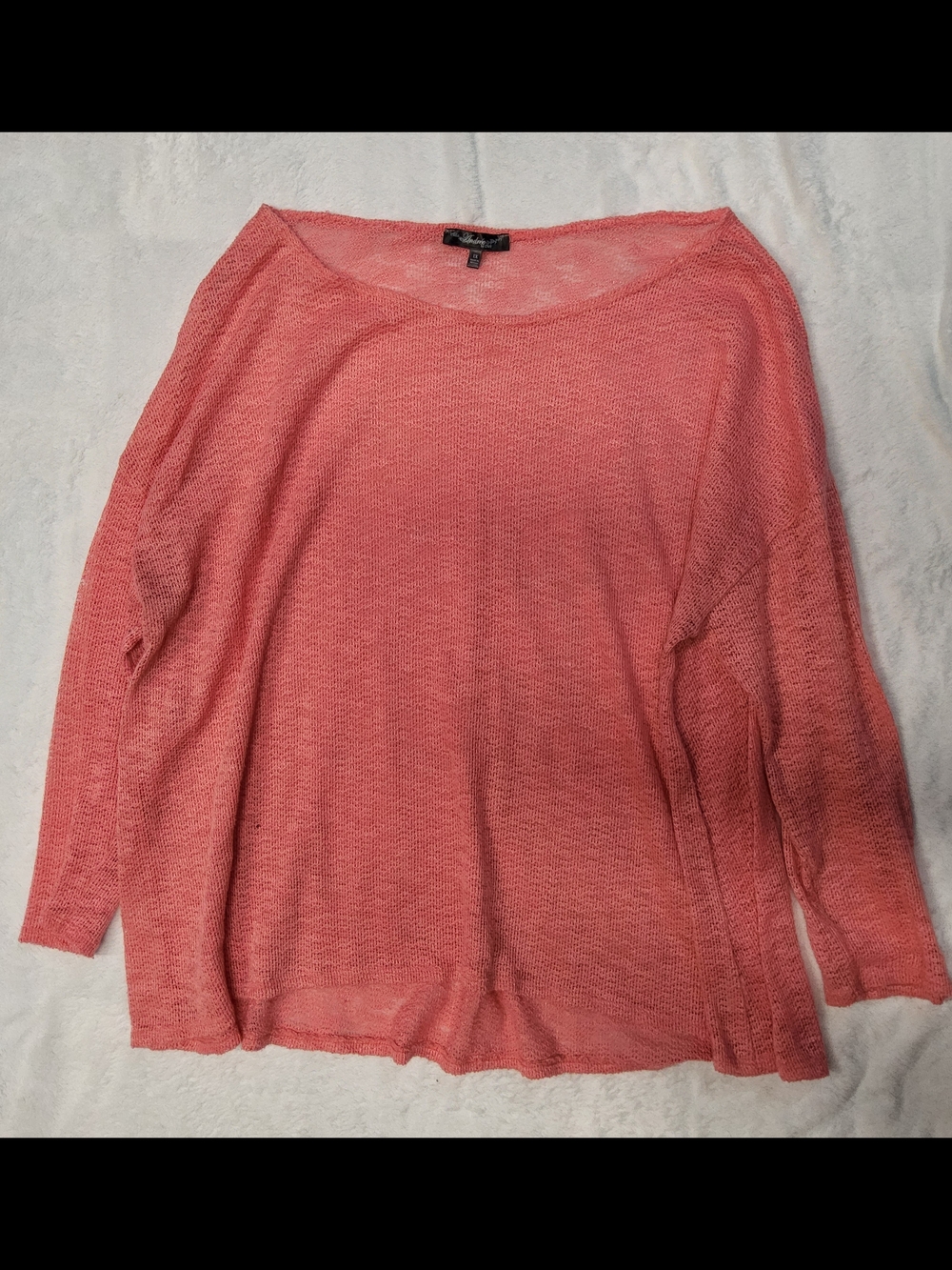 ANDREE BY UNIT Coral Open Knit Layering Cover Up Sweater